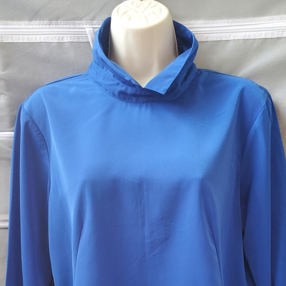 Vero Moda Blue Cropped Long Sleeve Blouse - Picture 5 of 10